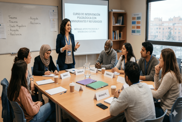 Curso de intervención psicológica con inmigrantes y refugiados